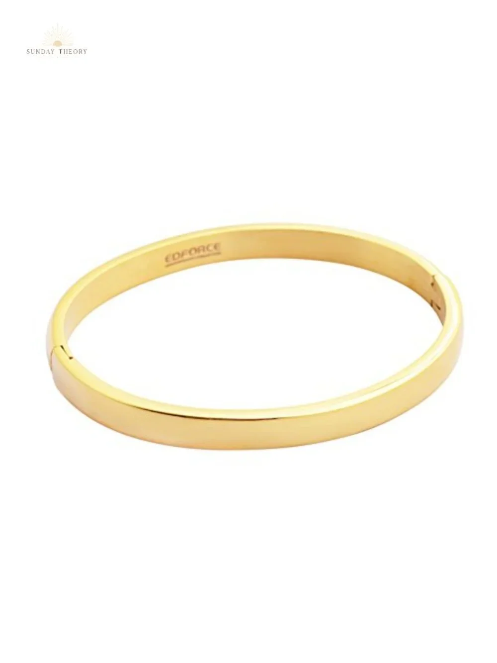 Women's Oval Hinged Bangle Bracelet, 316L Stainless Steel, Hypoallergenic